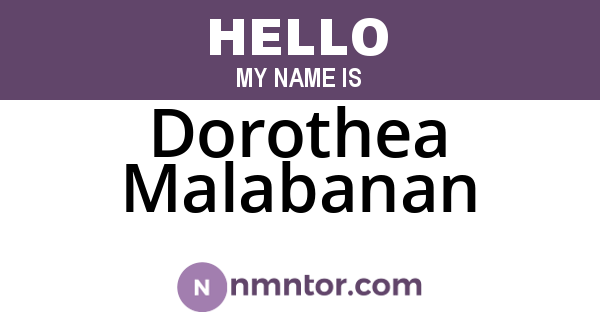 Dorothea Malabanan