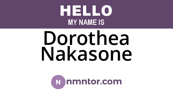 Dorothea Nakasone