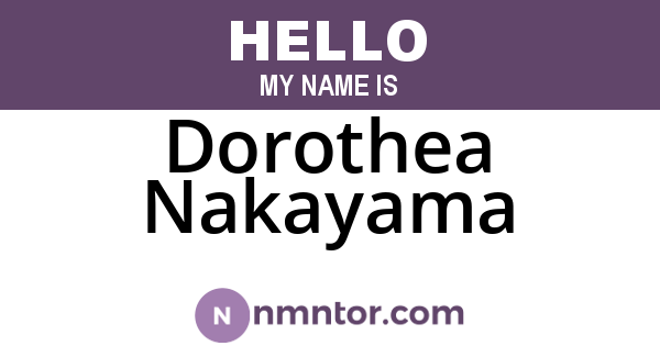 Dorothea Nakayama