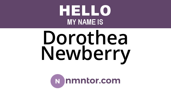 Dorothea Newberry