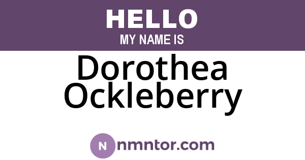 Dorothea Ockleberry