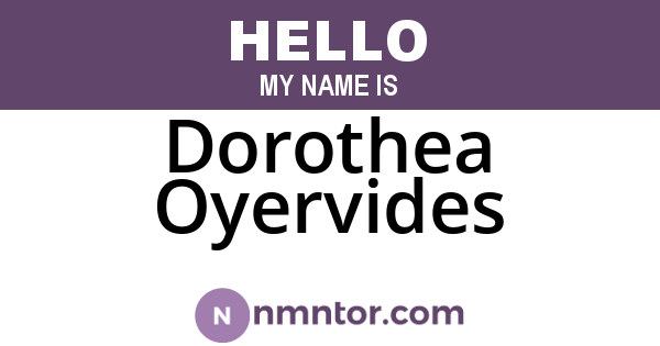 Dorothea Oyervides