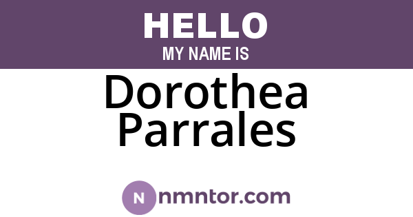 Dorothea Parrales