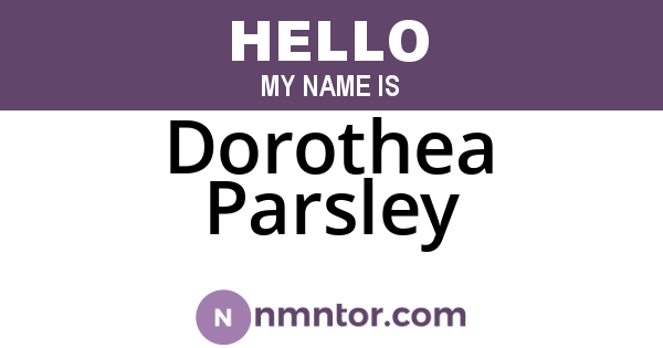 Dorothea Parsley