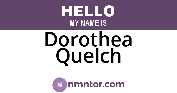 Dorothea Quelch