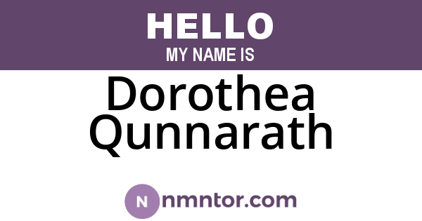 Dorothea Qunnarath