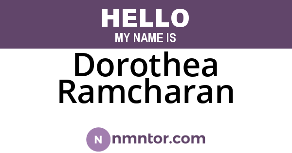 Dorothea Ramcharan