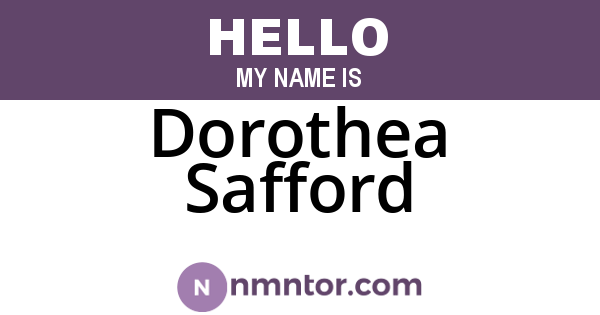 Dorothea Safford