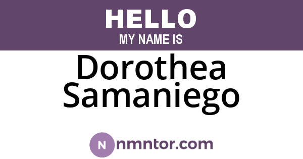 Dorothea Samaniego
