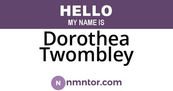 Dorothea Twombley