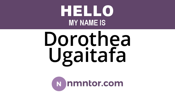 Dorothea Ugaitafa