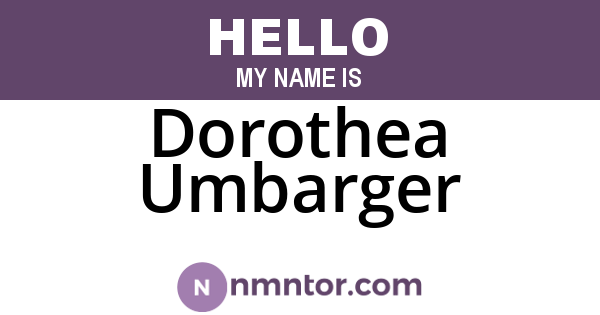Dorothea Umbarger