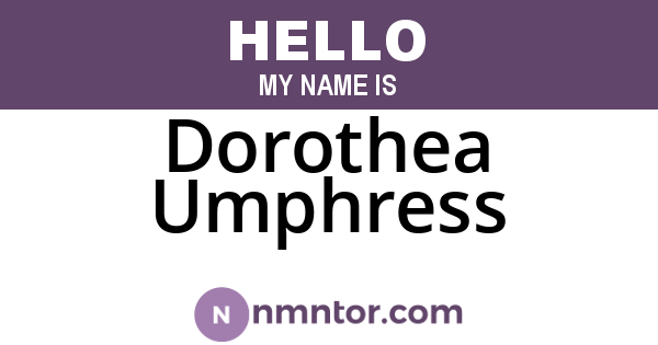 Dorothea Umphress