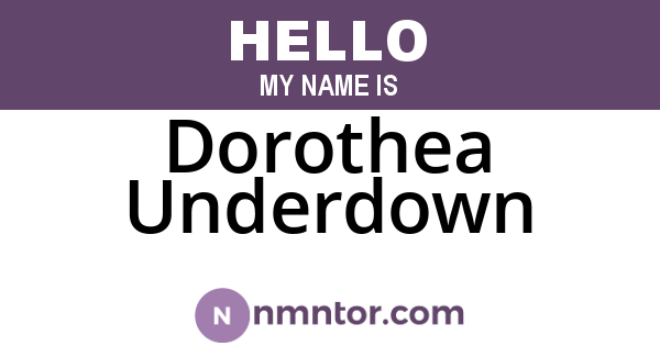 Dorothea Underdown