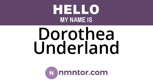 Dorothea Underland