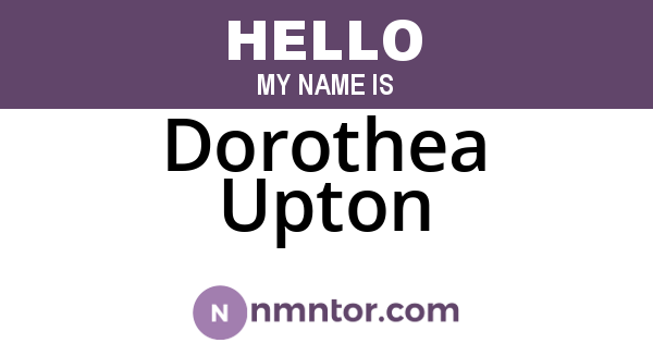 Dorothea Upton