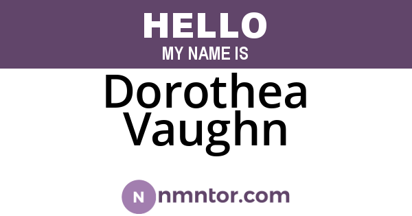 Dorothea Vaughn