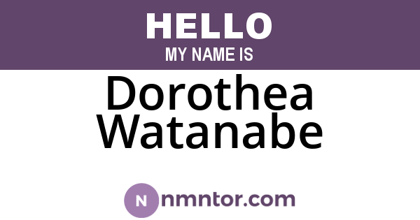Dorothea Watanabe