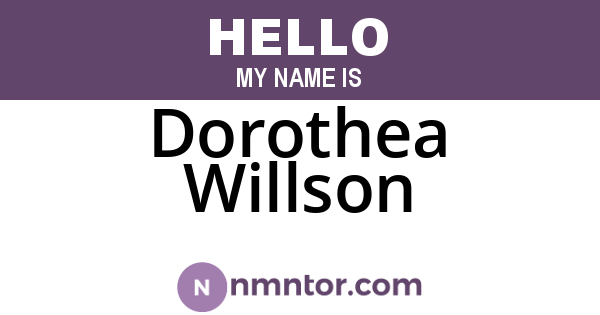 Dorothea Willson