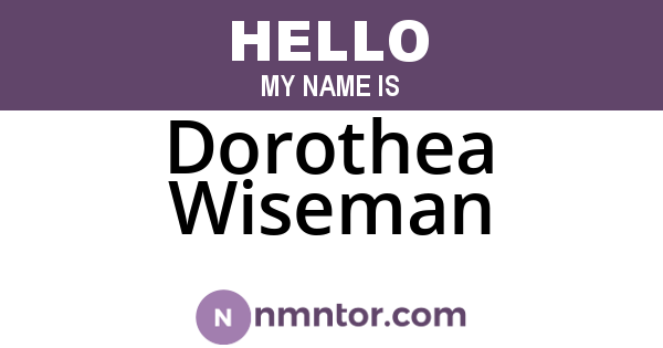 Dorothea Wiseman