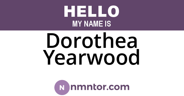 Dorothea Yearwood