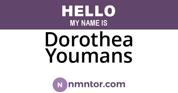 Dorothea Youmans