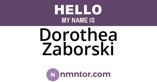 Dorothea Zaborski