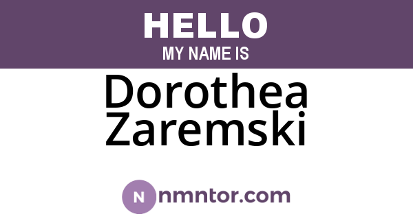 Dorothea Zaremski