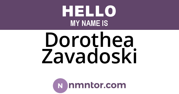 Dorothea Zavadoski