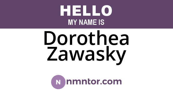 Dorothea Zawasky