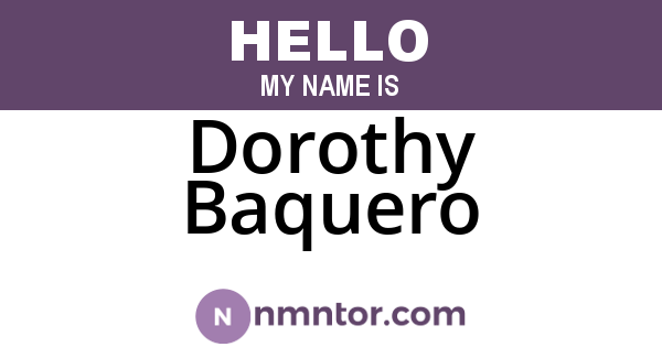 Dorothy Baquero
