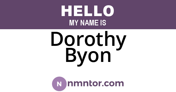 Dorothy Byon