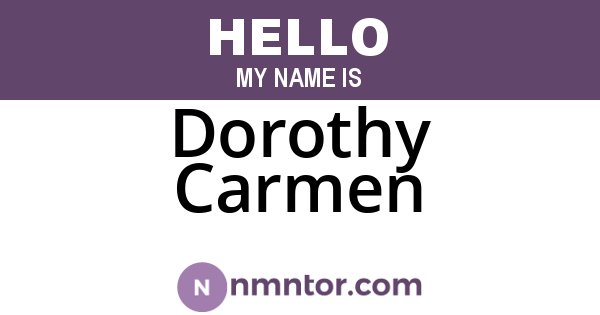 Dorothy Carmen