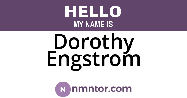 Dorothy Engstrom