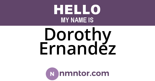 Dorothy Ernandez