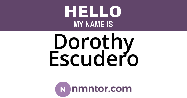 Dorothy Escudero