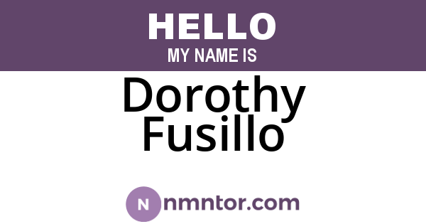 Dorothy Fusillo