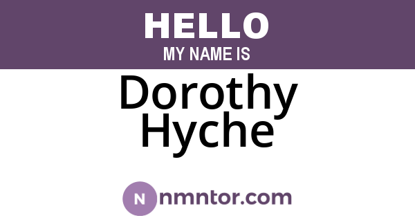 Dorothy Hyche