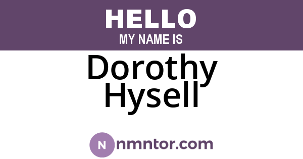 Dorothy Hysell
