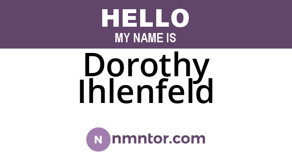 Dorothy Ihlenfeld