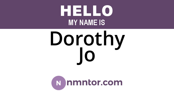 Dorothy Jo