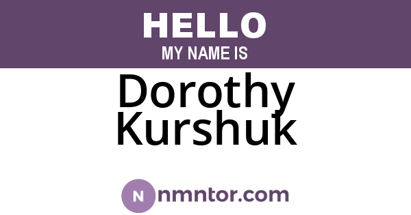 Dorothy Kurshuk