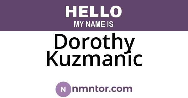 Dorothy Kuzmanic