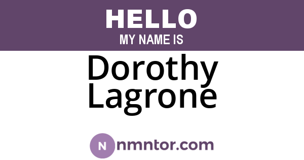 Dorothy Lagrone