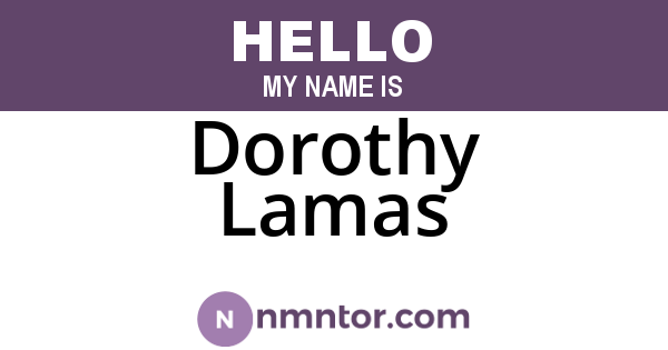 Dorothy Lamas