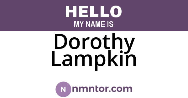 Dorothy Lampkin