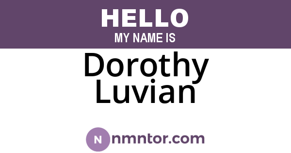 Dorothy Luvian