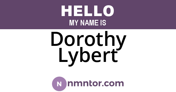 Dorothy Lybert