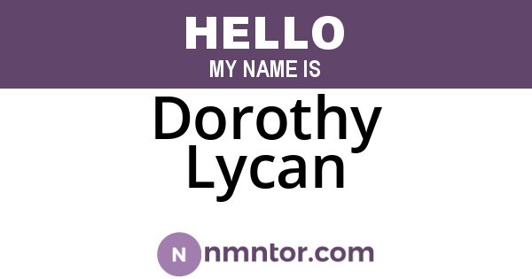 Dorothy Lycan
