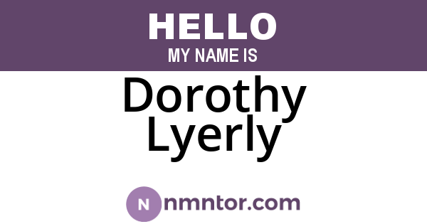 Dorothy Lyerly
